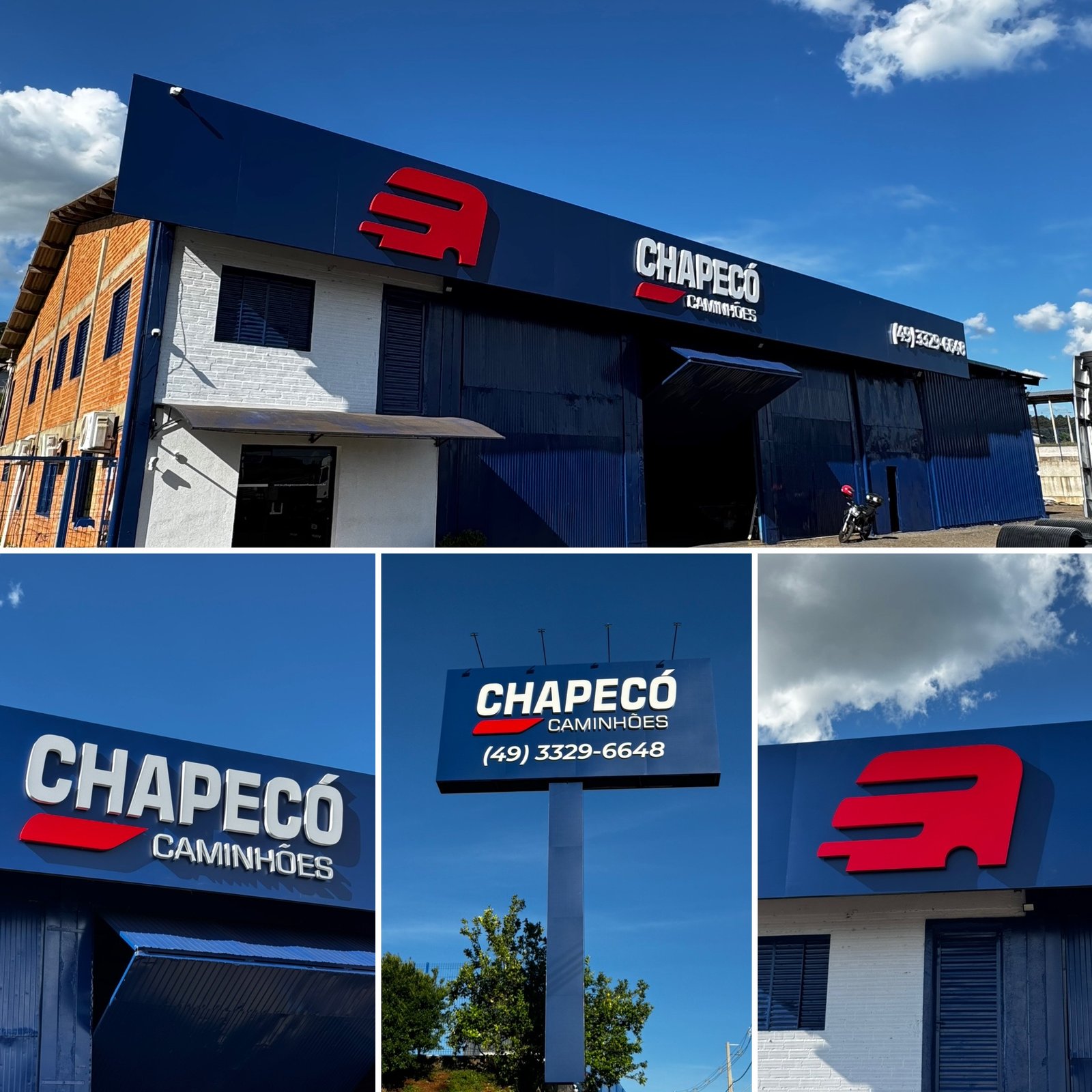 Fachada Chapecó Caminhões - Recal Comunicação Visual