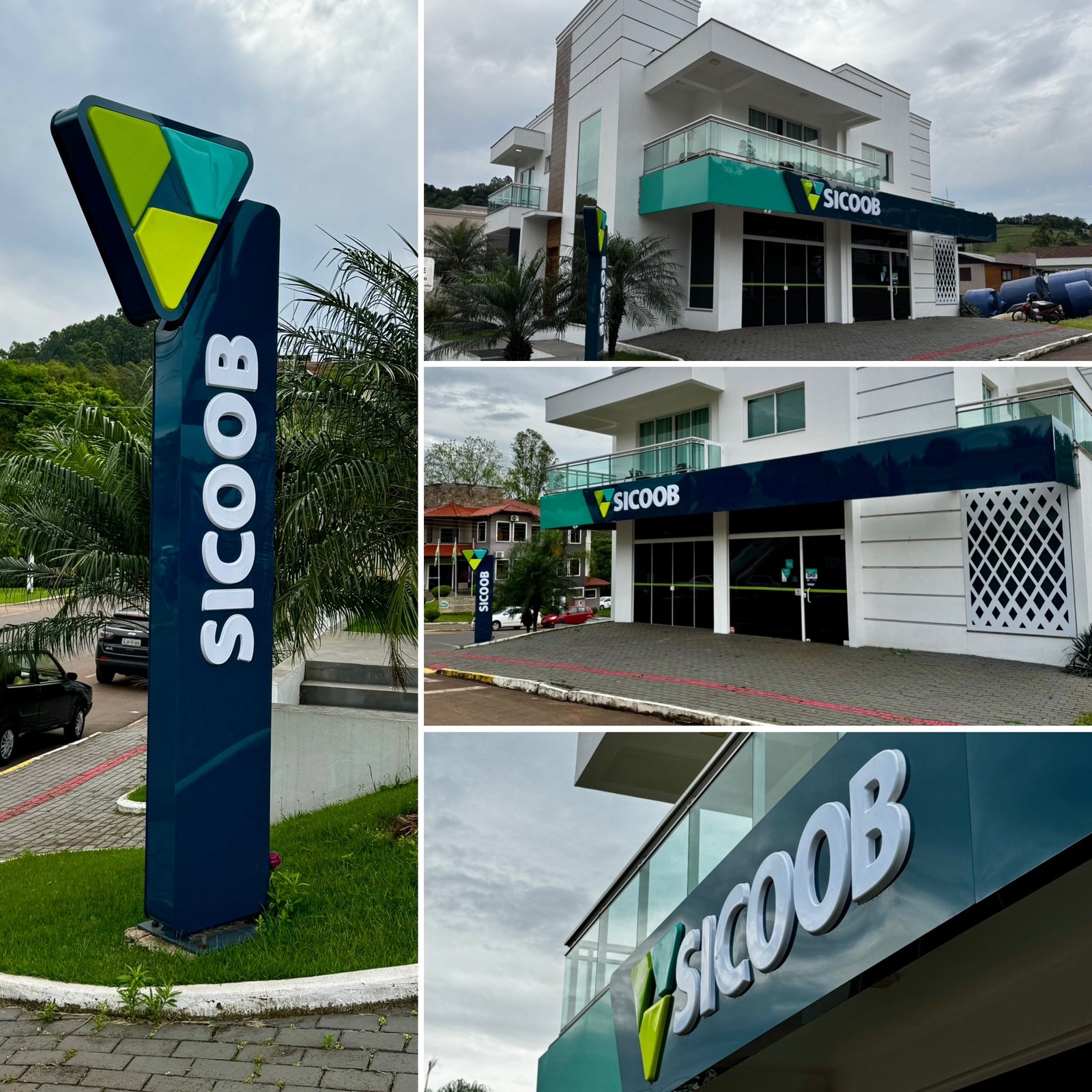 Fachada comercial em ACM - Recal Chapecó