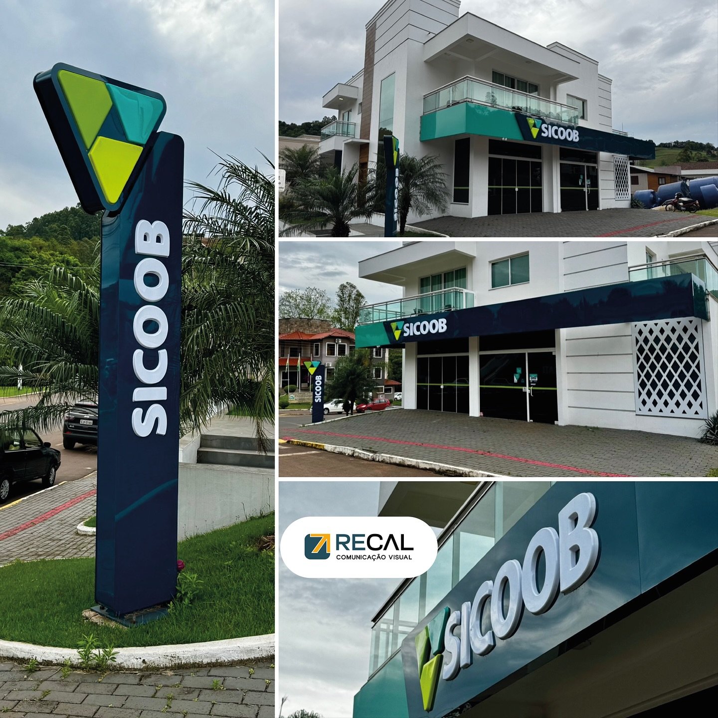 Letreiro luminoso Sicoob - Recal Comunicação Visual
